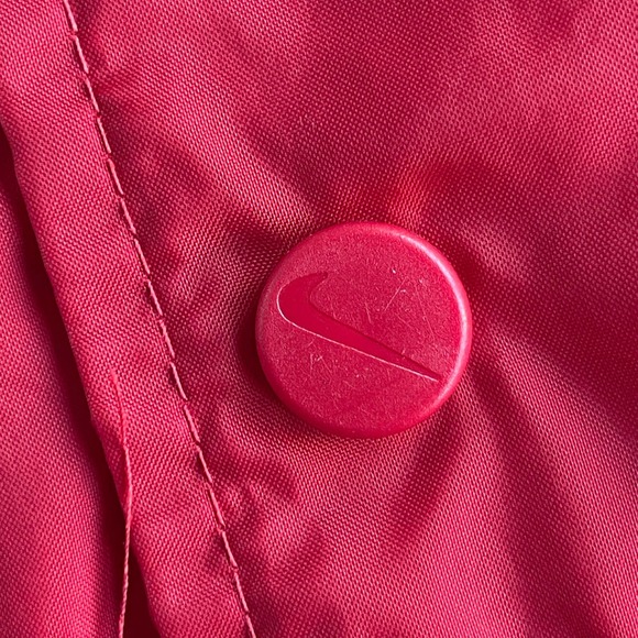Vintage Nike Windbreaker Jacket Adult Large Red Snap Front Pockets Swoosh 90s - Picture 5 of 14